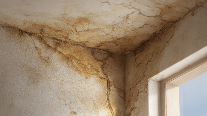 Roof Leaks Stain Repair